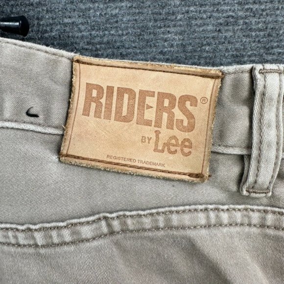 Riders By Lee Jeans Mens 44 Tan Beige Stretch Western Casual Denim Designer Zip - Picture 11 of 15